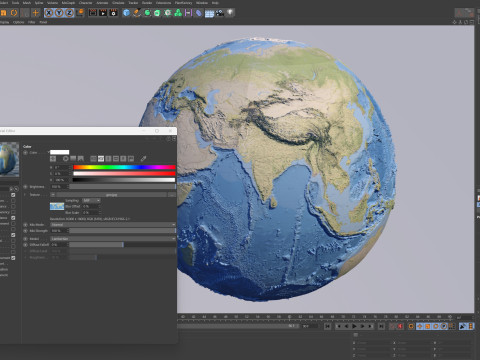 Earth Geographic Globe 3D Model