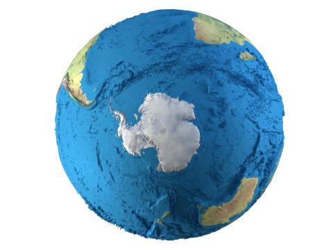 Earth Physical Map Globe Modèle 3D