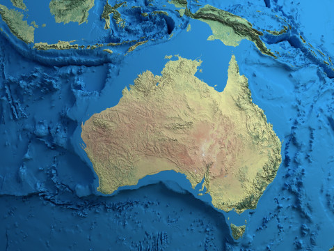 Earth Physical Map Globe Modèle 3D
