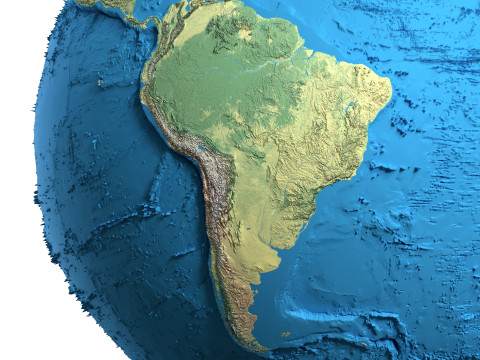 Earth Physical Map Globe Modèle 3D