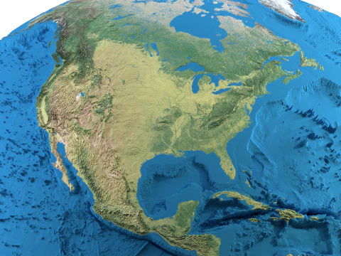 Фізична карта Землі Глобус 3D Модель