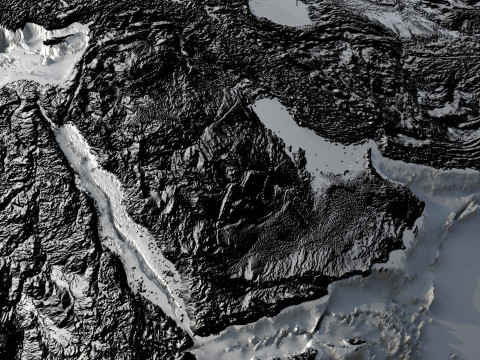 Earth Hill Shade Map Globe Modello 3D