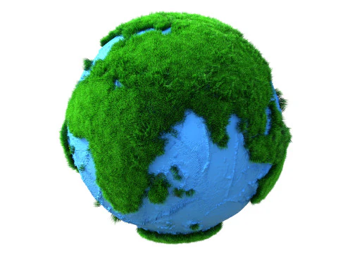 Earth Grass Globe 3D Model