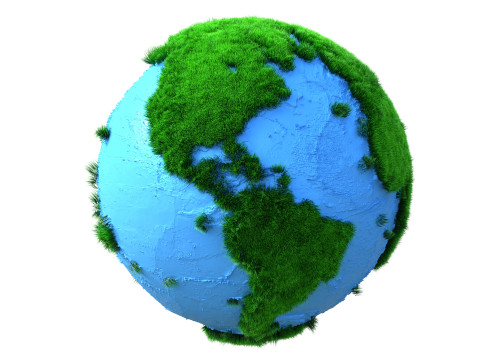 Earth Grass Globe Modelo 3D