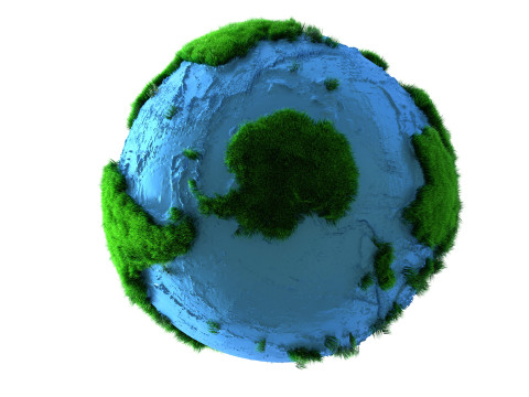 Earth Grass Globe Modelo 3D