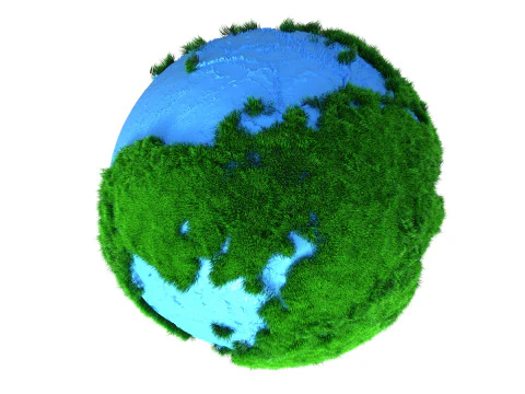 Earth Grass Globe 3D Model