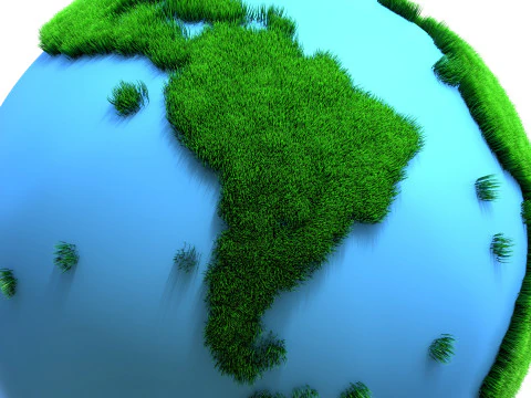 Earth Grass Globe 3D Model