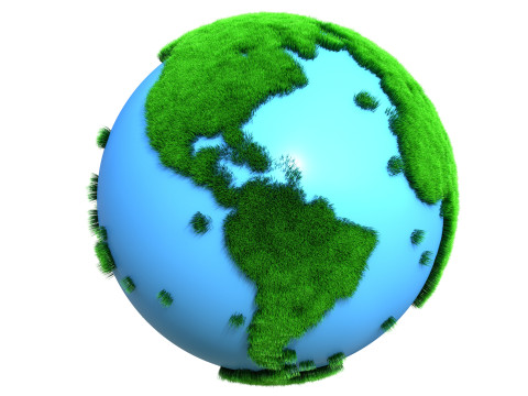 Earth Grass Globe Modelo 3D