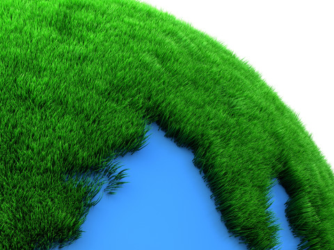 Earth Grass Globe Modelo 3D