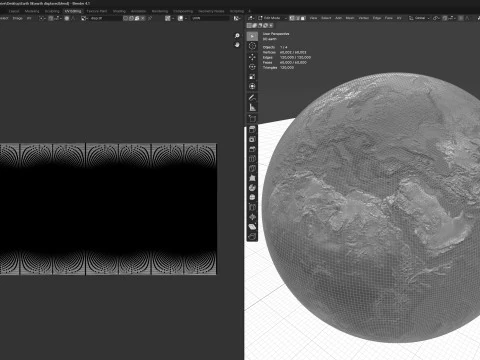 Earth Grass Globe 3D Model