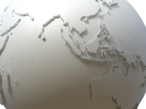 Earth Regions Globe Modelo 3D