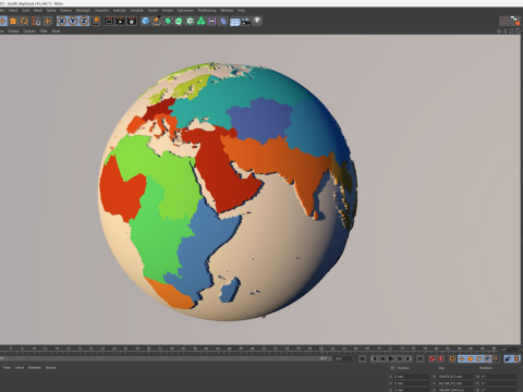 Earth Regions Globe Modelo 3D
