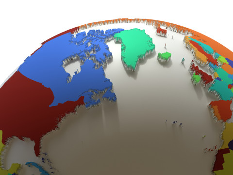 Earth Countries Globe 3D Model