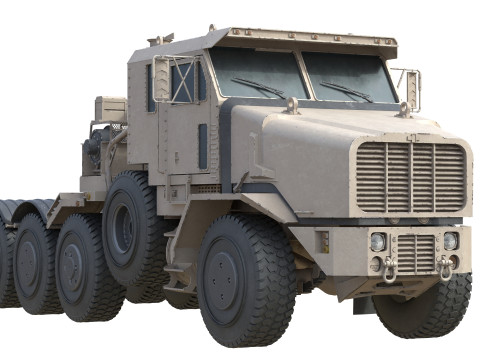 Oshkosh HET A1 Military Truck Desert Modello 3D