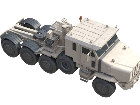 Oshkosh HET A1 Military Truck Desert Modello 3D