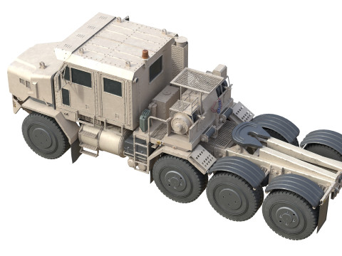 Oshkosh HET A1 Military Truck Desert Modello 3D