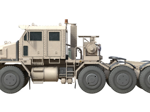 Oshkosh HET A1 Military Truck Desert Modello 3D
