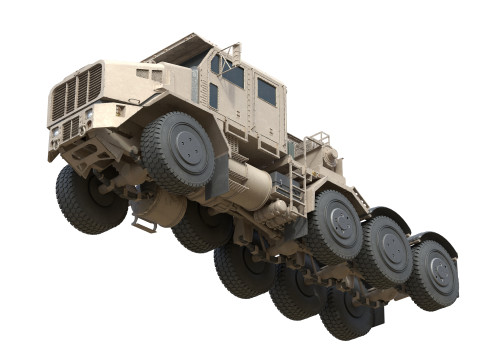 Oshkosh HET A1 Military Truck Desert Modello 3D
