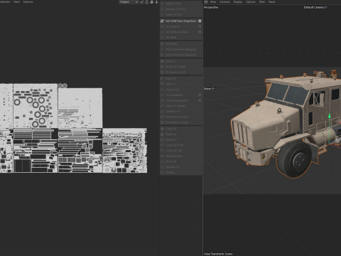 Oshkosh HET A1 Military Truck Desert Modello 3D