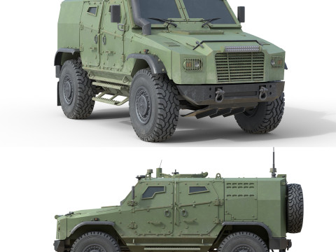ATV Zetor Gerlach Armored tactical vehicle Model 3D