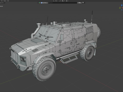 ATV Zetor Gerlach Armored tactical vehicle 3D Model