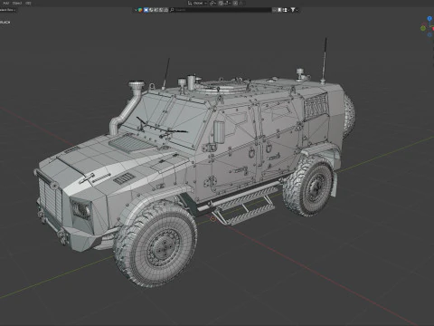 Ve&iacute;culo t&aacute;tico blindado ATV Zetor Gerlach Modelo 3D