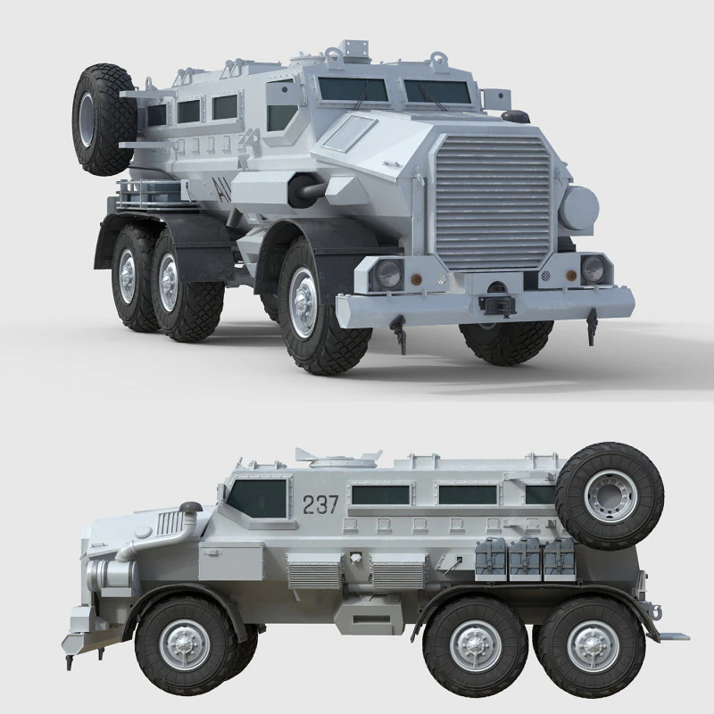 Casspir Mk II Mine Resistant Ambush Protected Vehicle 3D Model .c4d .max .obj .3ds .fbx .stl .blend 