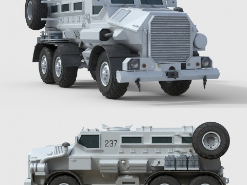 Casspir Mk II Mine Resistant Ambush Protected Vehicle Model 3D