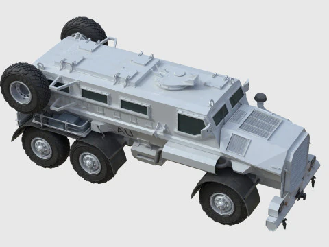 Casspir Mk II Mine Resistant Ambush Protected Vehicle 3D Model
