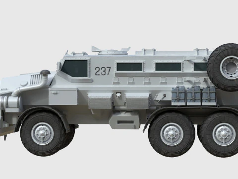Casspir Mk II Mine Resistant Ambush Protected Vehicle 3D Model