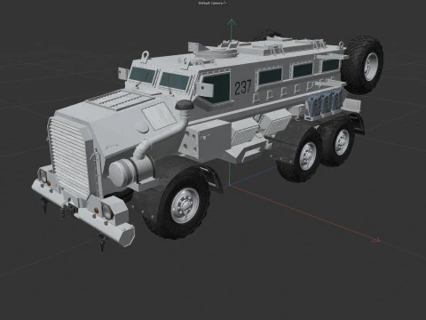 Casspir Mk II Mine Resistant Ambush Protected Vehicle 3D Model