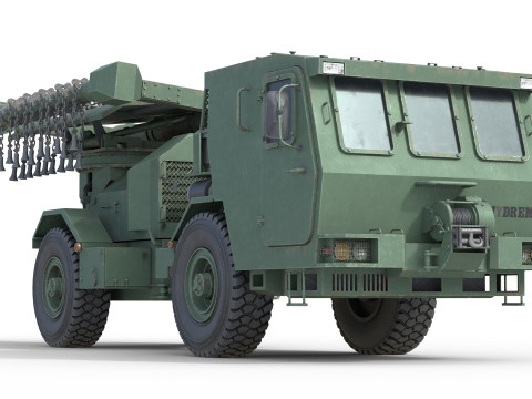 Hydrema 910 Mine Clearing Vehicle 3D Model