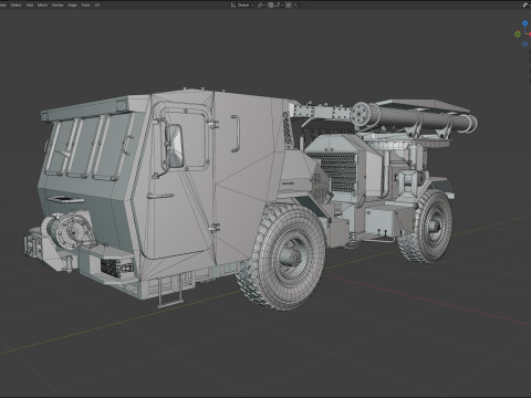 Hydrema 910 Mine Clearing Vehicle 3D Model