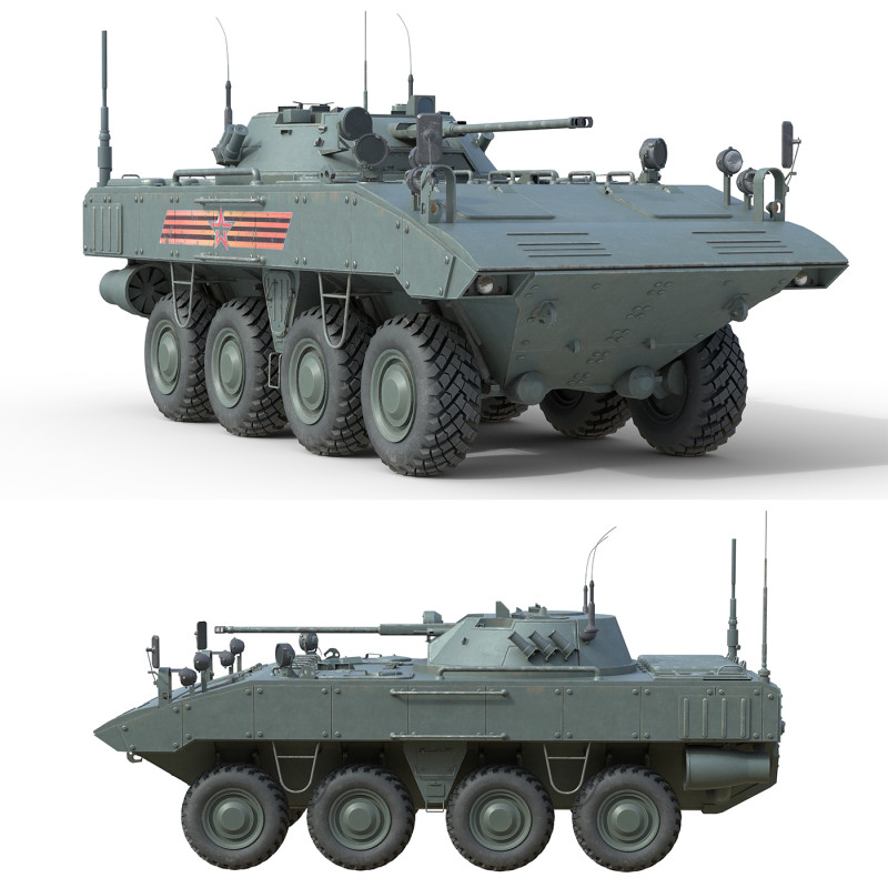 K-17 Bumerang armored Infantry Fighting Vehicle 3D Model .c4d .max .obj .3ds .fbx .stl .blend