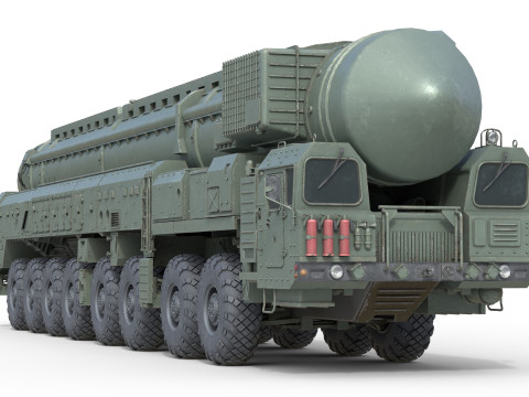 RT 2PM Topol Intercontinental ballistic missile 3D 모델