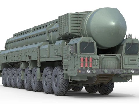 RT 2PM Topol Intercontinental ballistic missile 3D Model