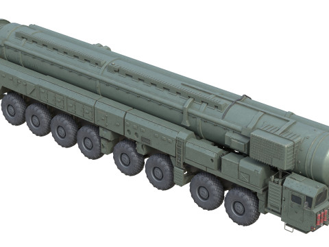 RT 2PM Topol Intercontinental ballistic missile 3D 모델
