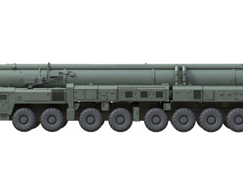 RT 2PM Topol Intercontinental ballistic missile 3D 모델