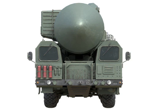 RT 2PM Topol Intercontinental ballistic missile 3D Model