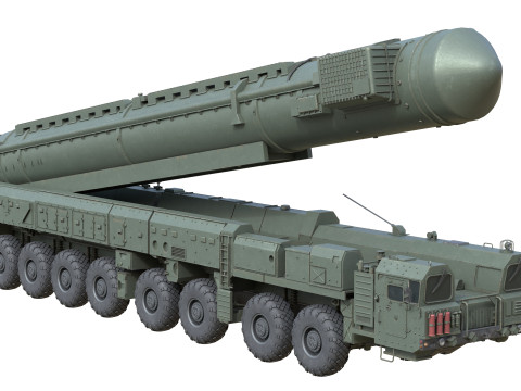 RT 2PM Topol Intercontinental ballistic missile 3D 모델