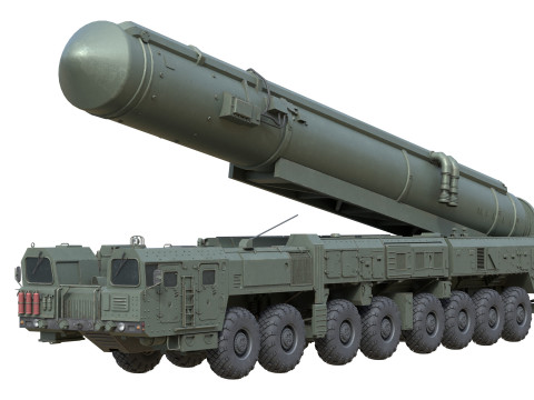 RT 2PM Topol Intercontinental ballistic missile 3D 모델