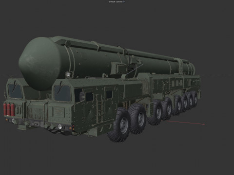 RT 2PM Topol Intercontinental ballistic missile 3D 모델