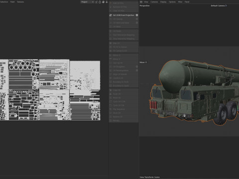 RT 2PM Topol Intercontinental ballistic missile 3D 모델