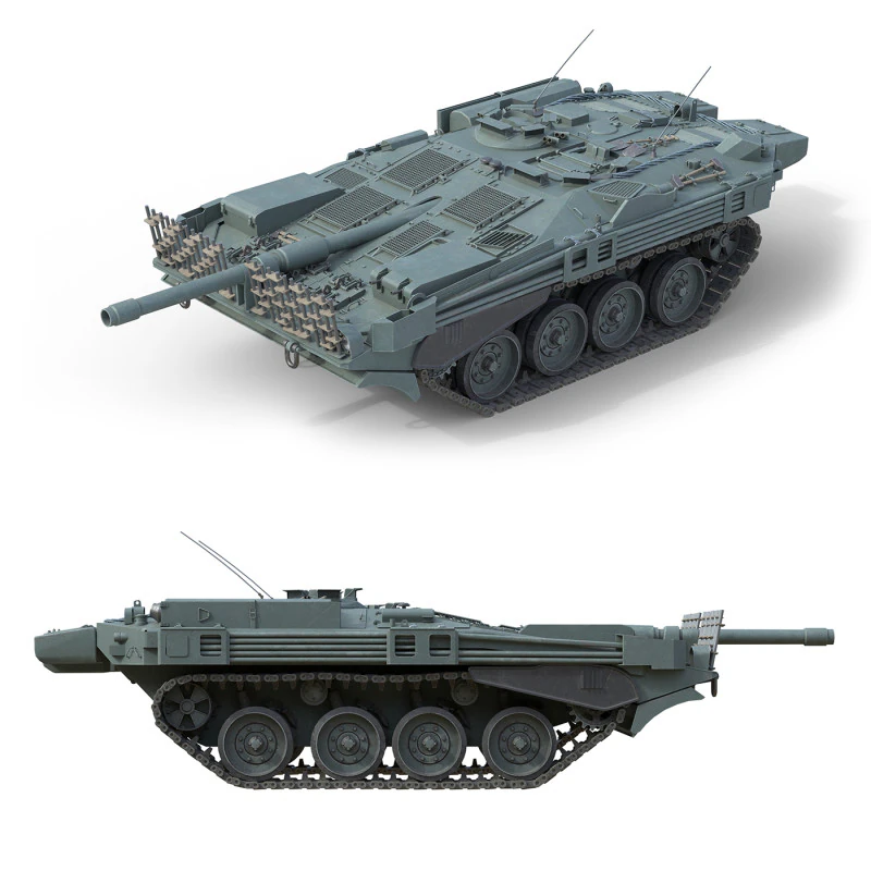 Stridsvagn 103 Main Battle Tank 3D Model .c4d .max .obj .3ds .fbx .stl .blend 