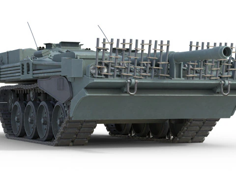 Stridsvagn 103 Main Battle Tank 3D Model