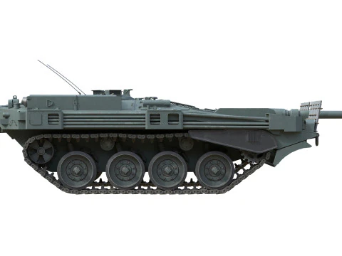 Stridsvagn 103 Main Battle Tank 3D Model