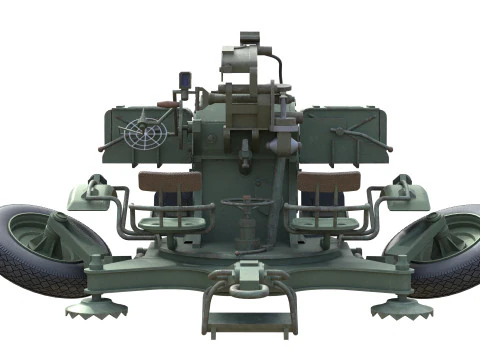 ZU 23 2 Towed 23 mm anti-aircraft twin autocannon 3D Model