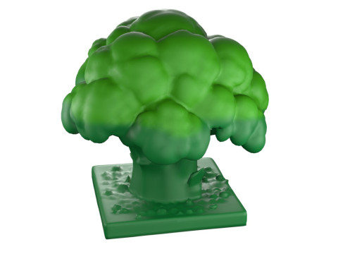 Cartoon Broccoli 2 Model 3D