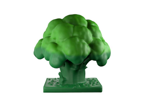 Cartoon Broccoli 2 3D Model