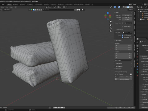 Cement sack 3D Model